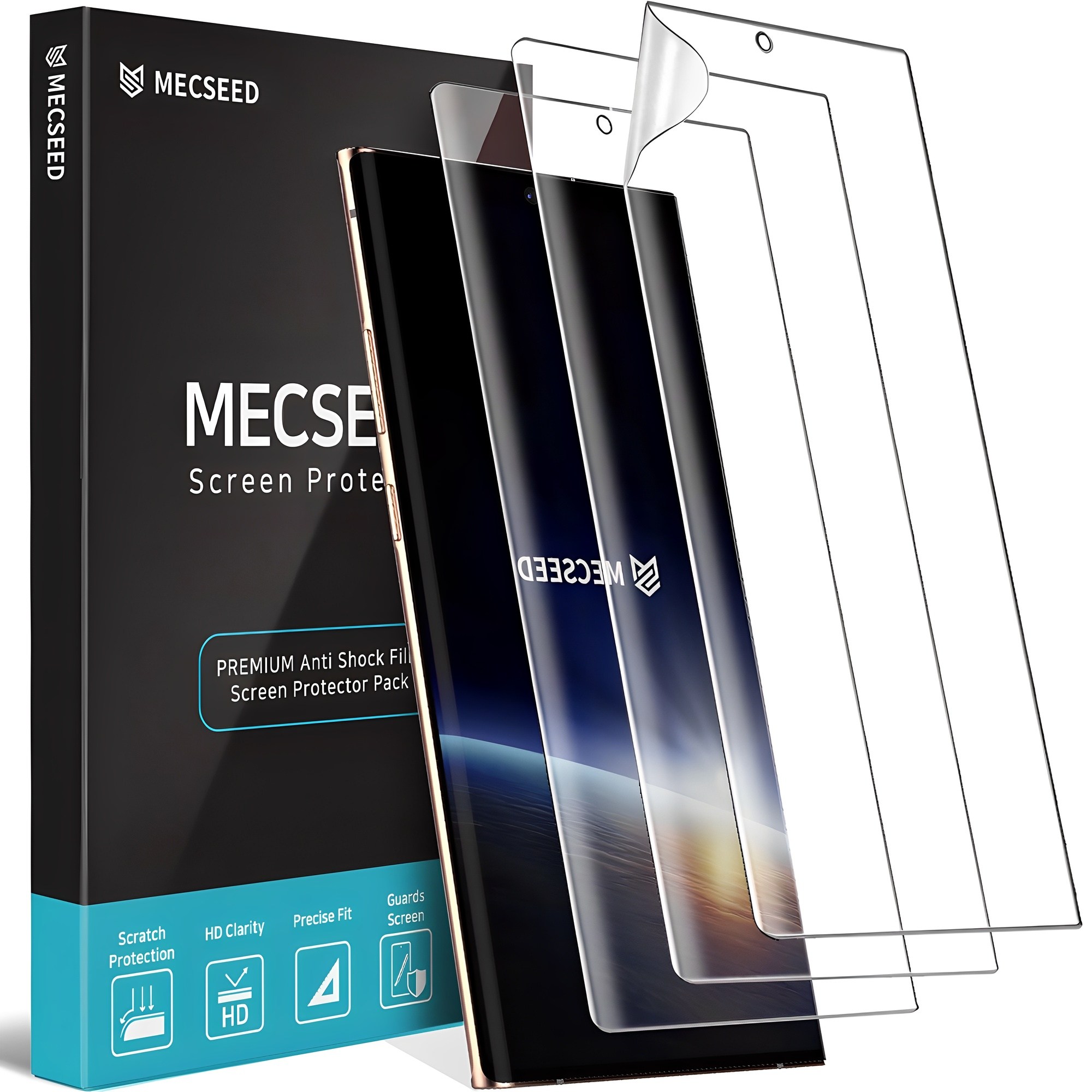 MECSEED 6DNF 풀커버 자가복원 강화 하이브리드 유리하드코팅 액정보호필름 3매 13,750원