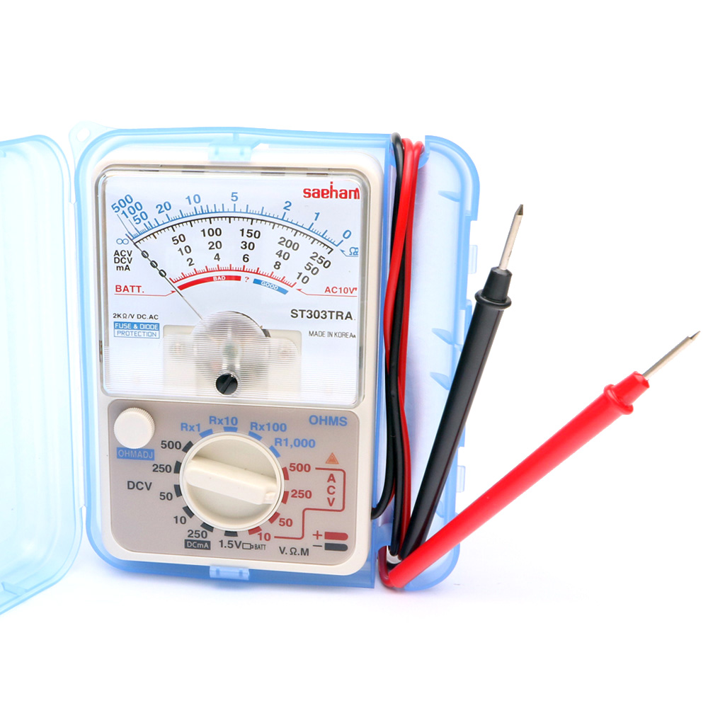 국산 아날로그 테스터기 전기 테스타기 전압 AC DC 500V 전류 250mA 다이오드 체크 멀티미터 멀티메터 전압 전류 측정 계측기 테스터 테스트 테스트기 아널로그, 1개 23,500원