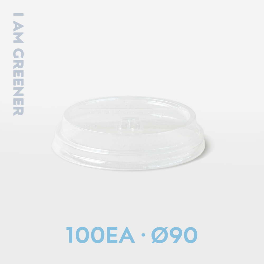 아이엠그리너 아이스전용 90파이 PLA 개폐형 투명 뚜껑 50개입, 2봉 11,000원