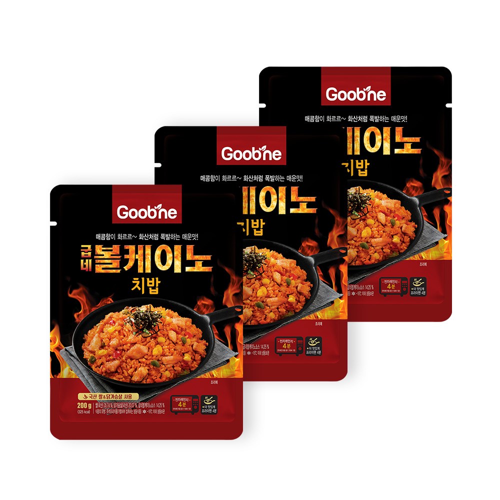 굽네 볼케이노 치밥 200g (닭가슴살 볶음밥), 3개, 200g 10,250원