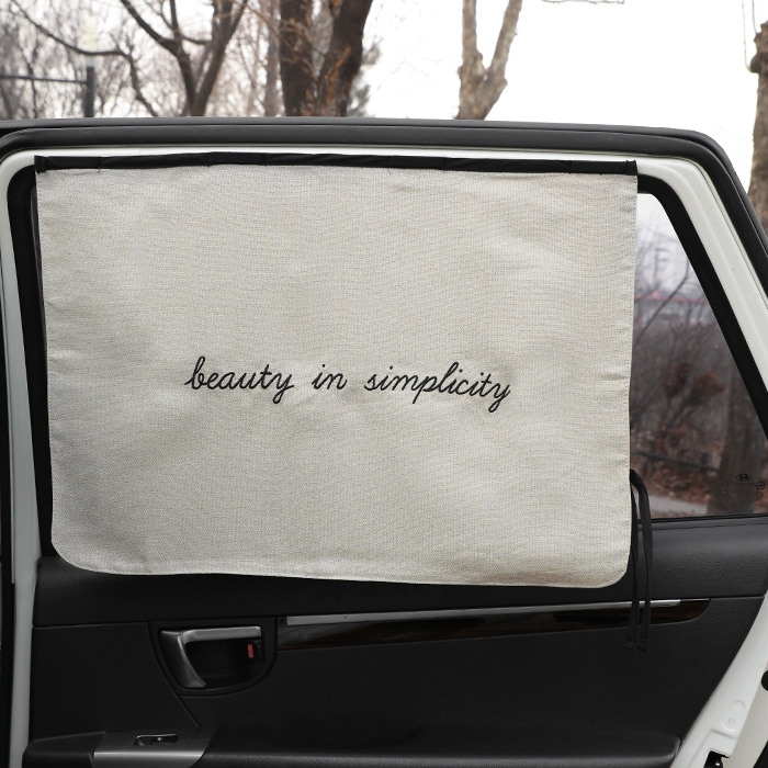 베베데코 차량용 심플 린넨룩 단면 자석 햇빛가리개 12,470원