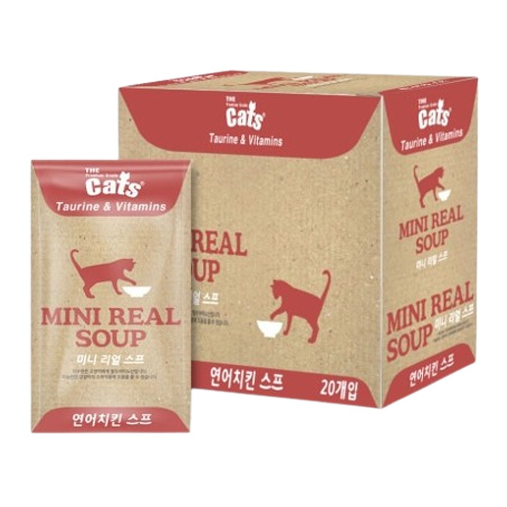 더캣츠 미니리얼 스프 파우치 고양이간식 연어 치킨 40g 20개, 20개, 40g, 연어+치킨 10,900원