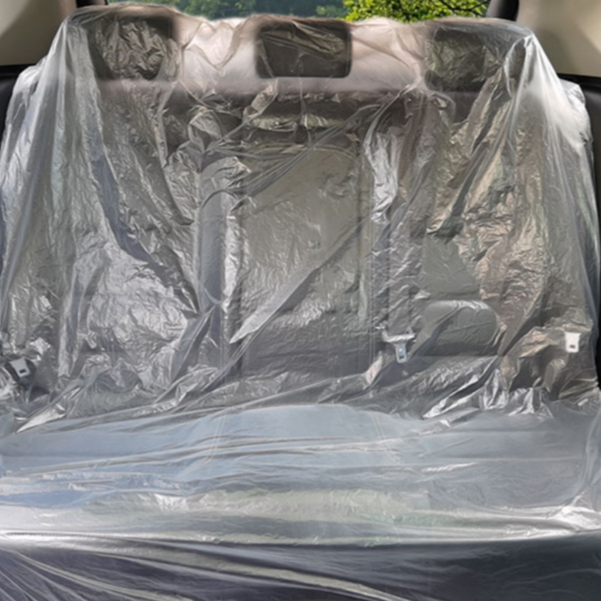 자동차 보호 정비용 일회용 비닐 시트 커버 뒷자석 5매 버전2, 1세트, 투명 4,900원