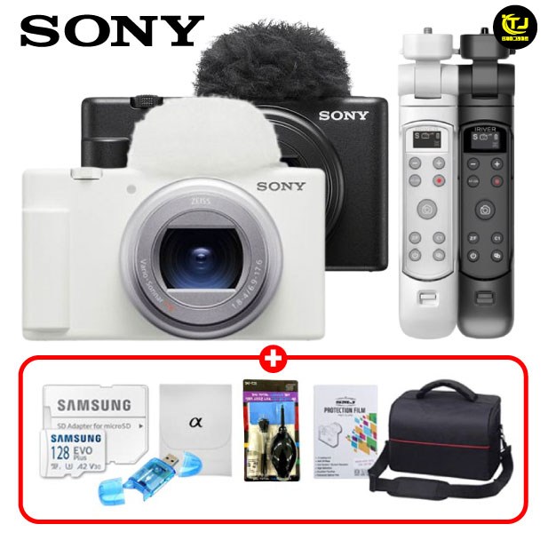 소니 정품 ZV-1M2 브이로그카메라 + 아이리버 슈팅그립/슈팅그립 패키지 7종세트/128G+슈팅그립+전용가방+보호필름+카드리더기+청소도구세트+극세사융/TJ 1,160,000원