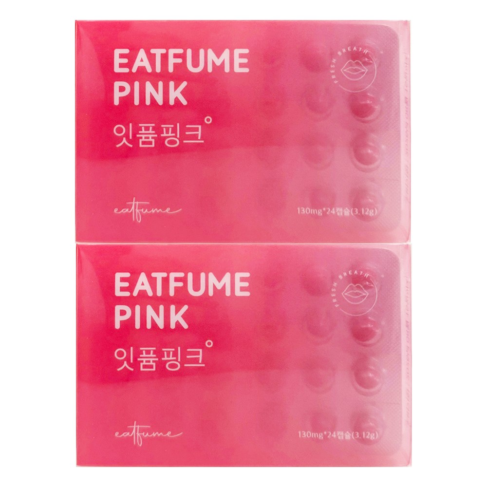 잇퓸 입냄새 구강 청결제 세정제 구취 제거제 먹는 가글 캡슐 핑크 130mg x 24캡슐 2개 42,300원