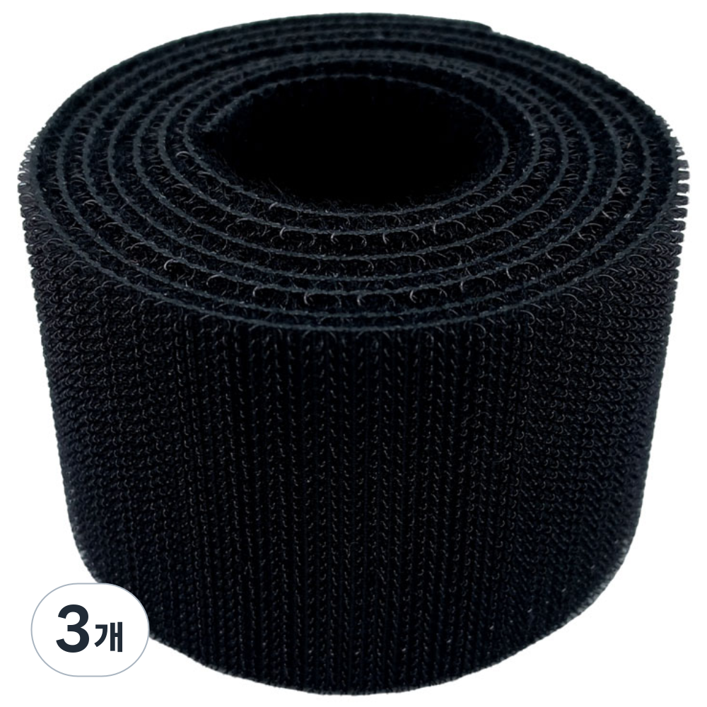 폭 5cm 국산 잘라쓰는 전선정리 암수한몸 양면벨크로타이 검정색 22,500원