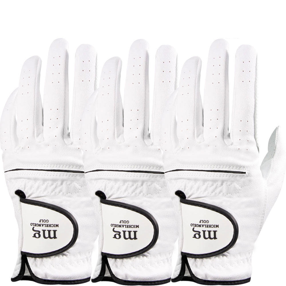[마르시아] 독일 미켈란젤로 반양피 골프장갑 남성용 왼손착용3장 21호~26호 3장 1세트 11,600원