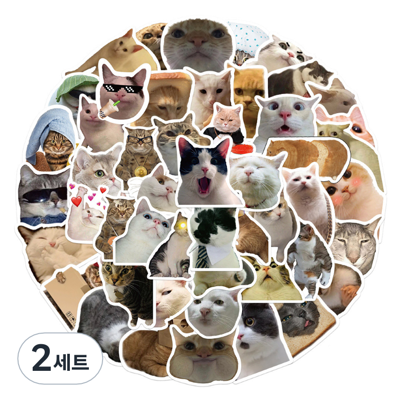 노트북 캐리어 여행 귀여운 고양이 스티커 세트, 미야오 월드, 2세트 5,220원
