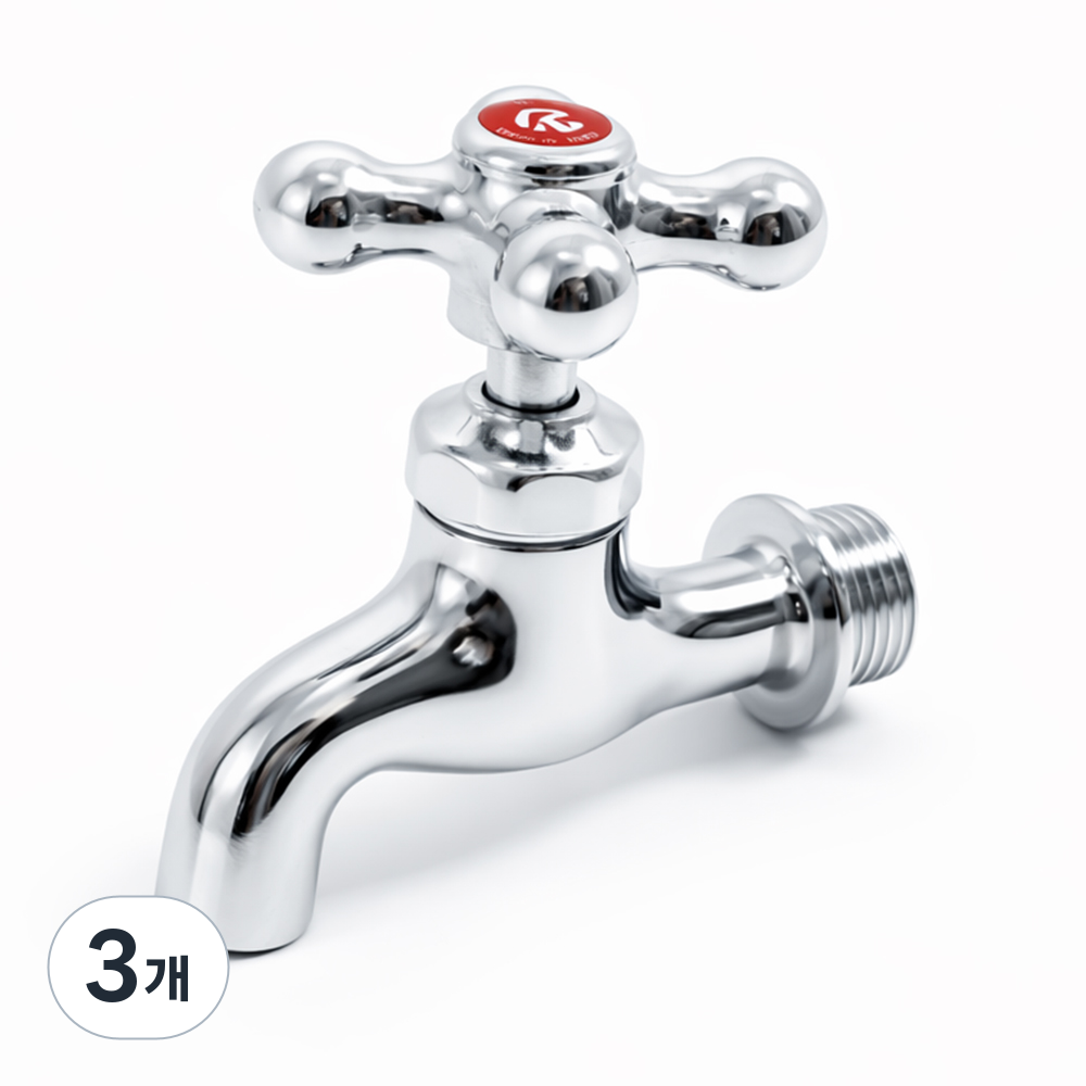 비욘드퍼니싱 국내생산 십자핸들 가로 수도꼭지 KC, 3개 23,990원