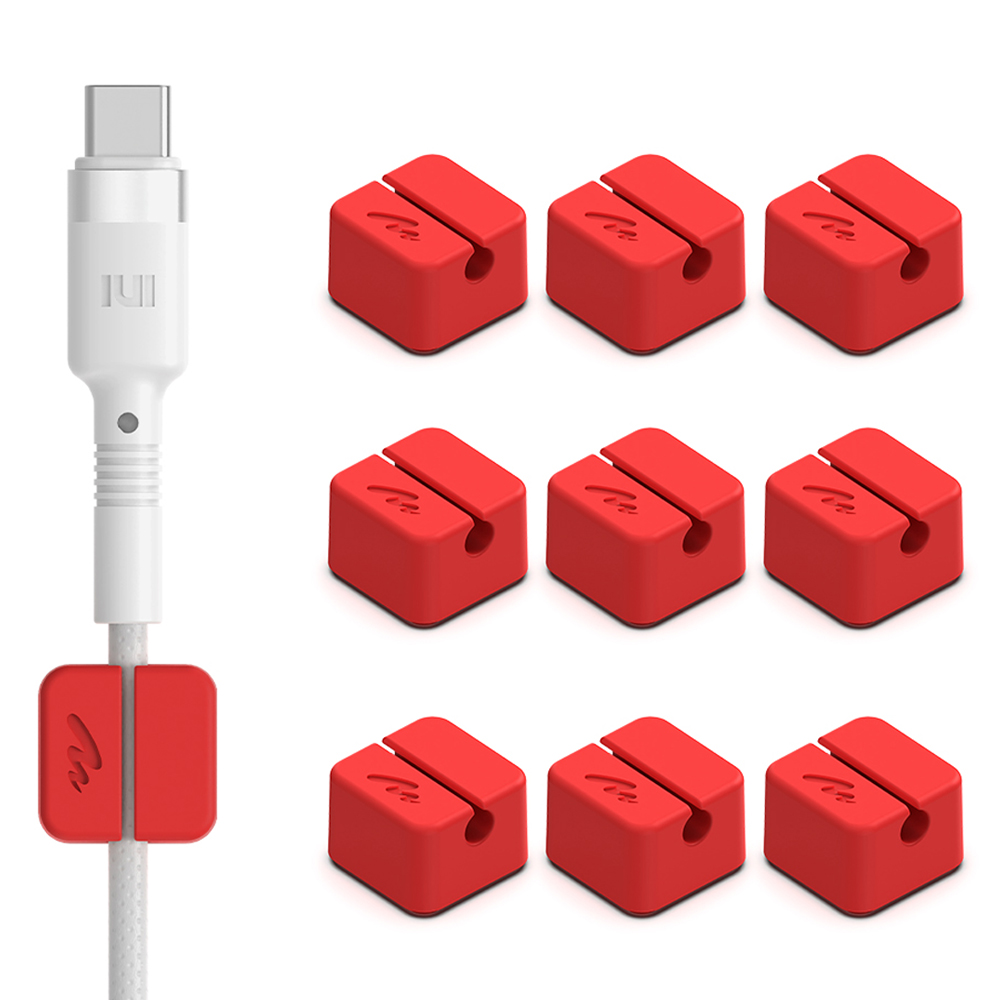 아트뮤 실리콘 케이블 선 정리 고정 홀더 1구 레드, 10개 3,500원