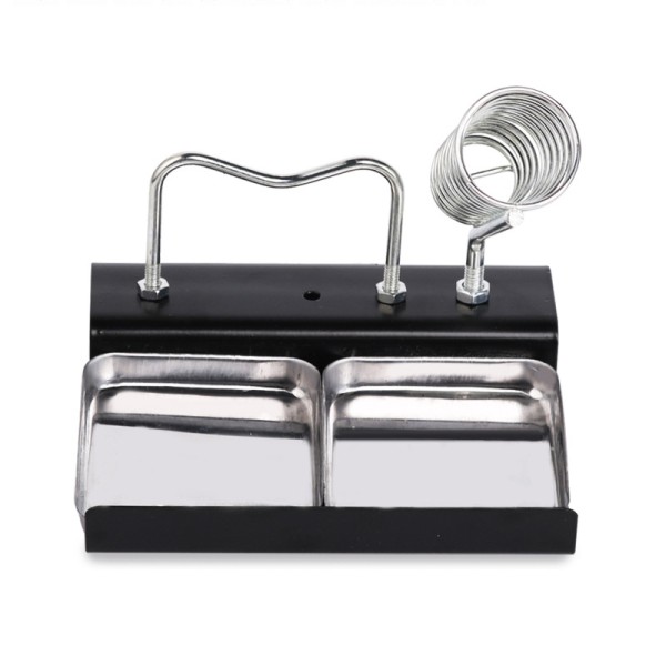 납땜 다리미 거치대 스탠드, 듀얼 베이스 금속 사각형 전자 전기 소켓, 도움 손 13,300원