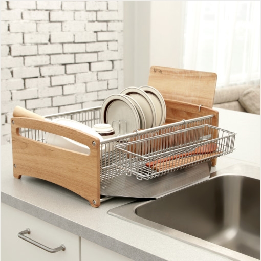 올스텐 물빠짐 원목 식기건조대 그릇정리대, 1개 69,900원