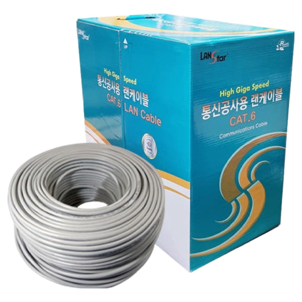 랜스타 CAT6 UTP 단선 제작용 랜케이블 LS-6UTP-300MG 57,250원