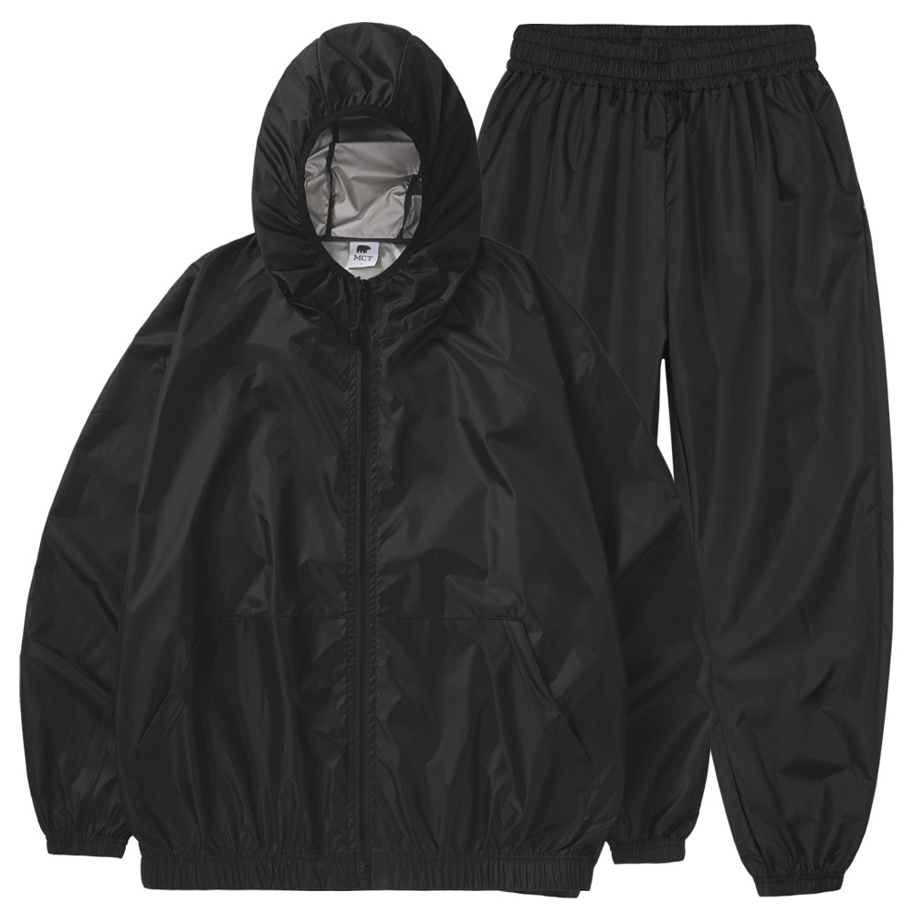 문컬렉션 남녀공용 당일발송 기능성 땀복 다이어트 사우나수트 후드 집업 세트 트레이닝 헬스 런닝 바람막이 운동복 자켓 36,700원