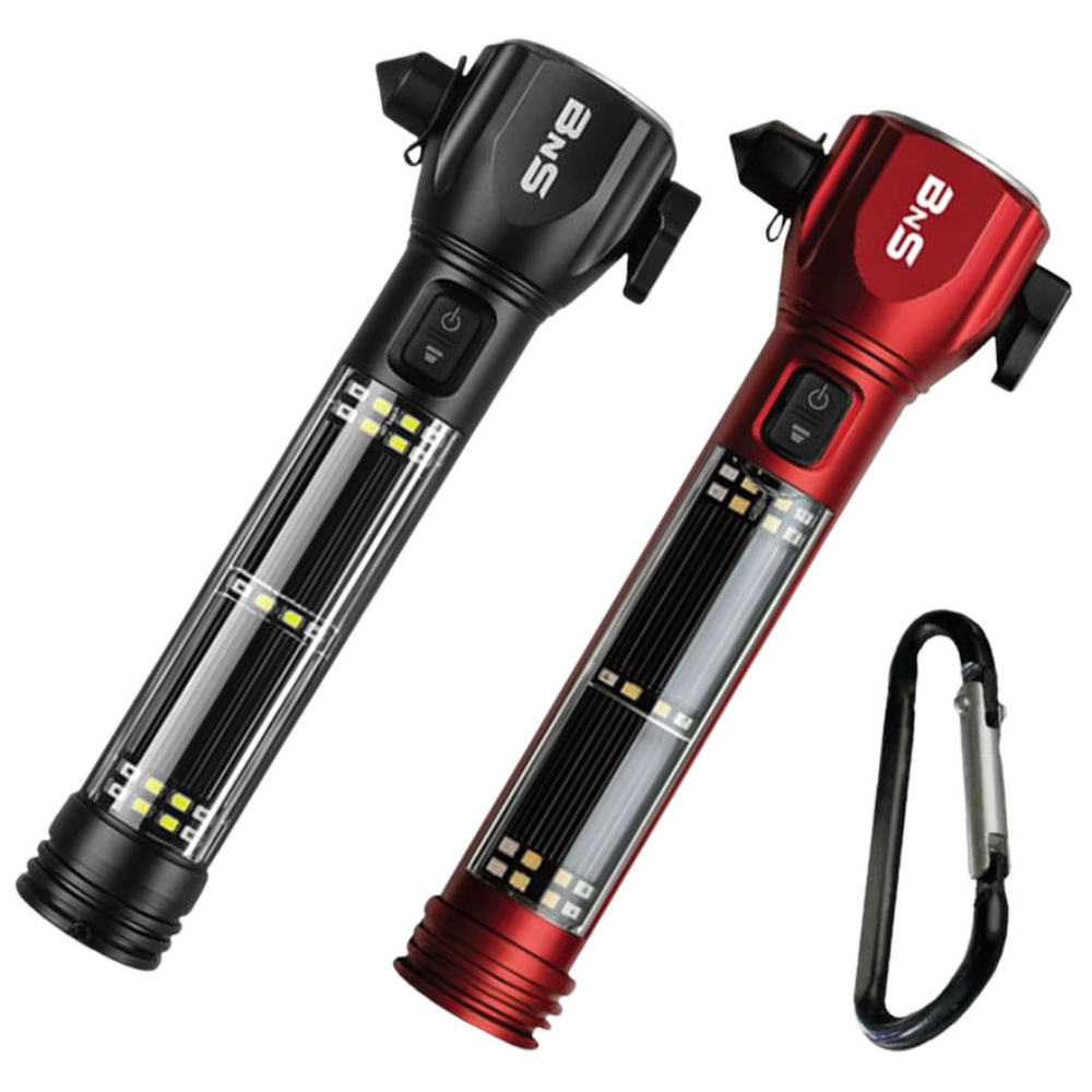 [비엔에스] BNS 만능가이버 차량용망치 비상용 후레쉬 망치 커터칼 캠핑 멀티툴 안전 공구 캠핑 다용도 안전용품 1세트 29,800원