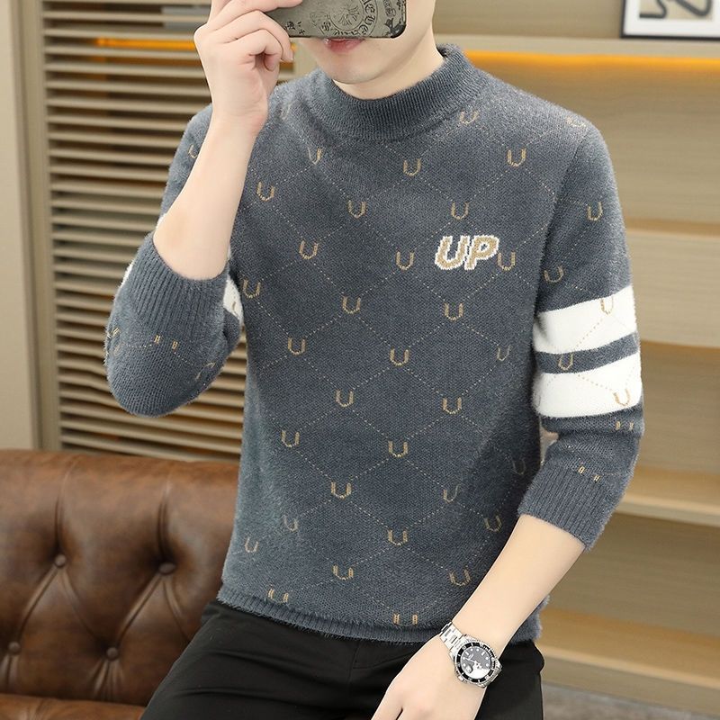 KAQIA 남성 긴팔 니트 스웨터 스판 루즈핏 스웨터 상의 패션 남자 스웨터 MR1012 10,900원