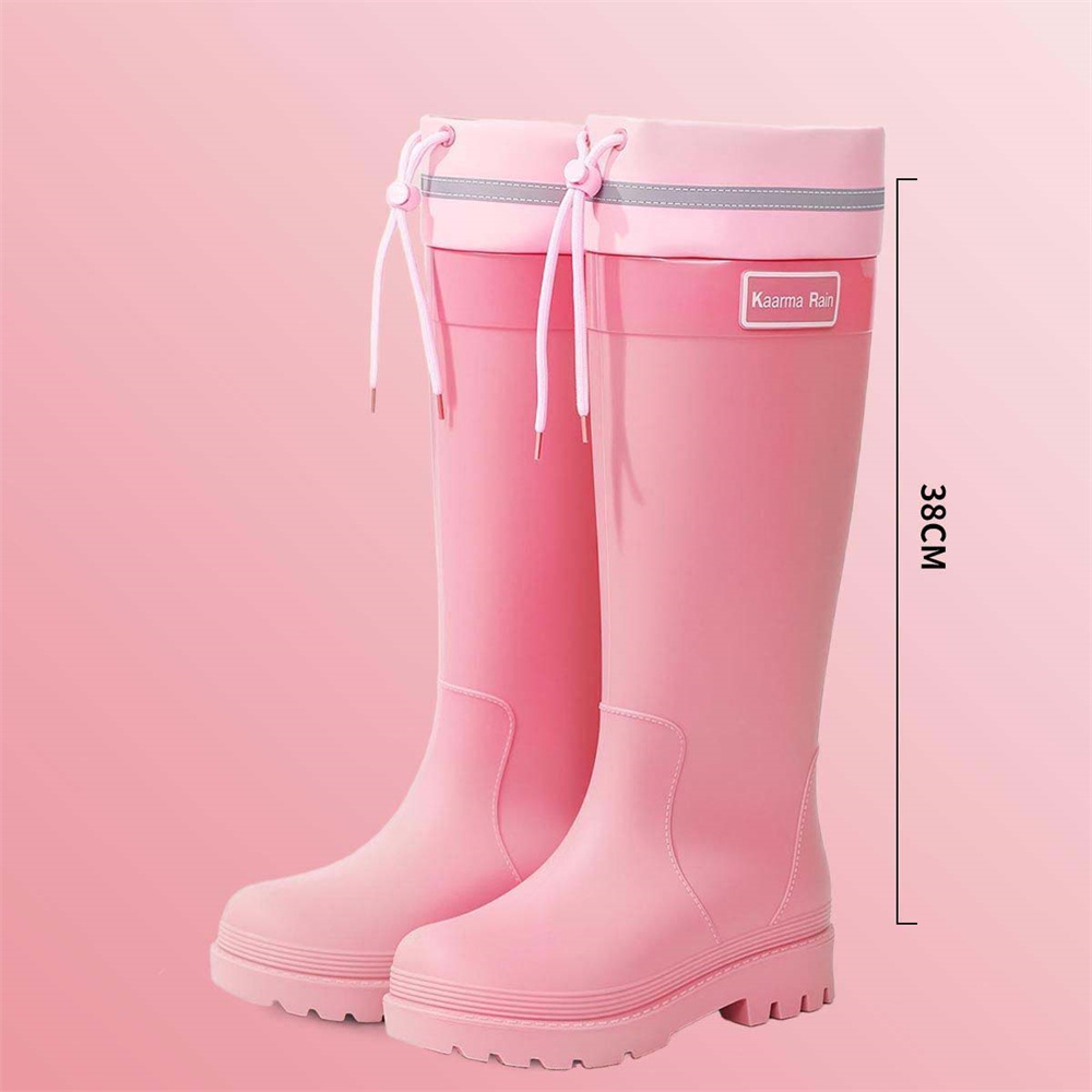 TKX 레인부츠 여성용 고무장화 방수 부츠 롱 통장화 미끄럼방지 캐주얼 디자인 K95 19,700원