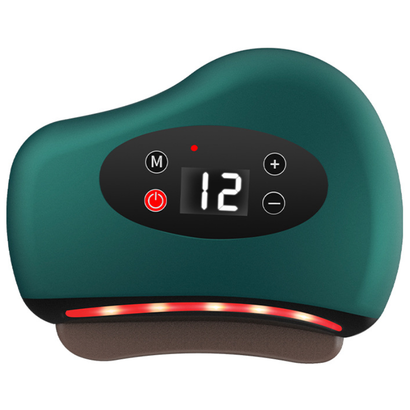 미가 전동 괄사 마사지기 천연 비석 괄사판 진동 온열 등등근육 마사지 뷰티 관리기, 녹색, 1개 25,800원