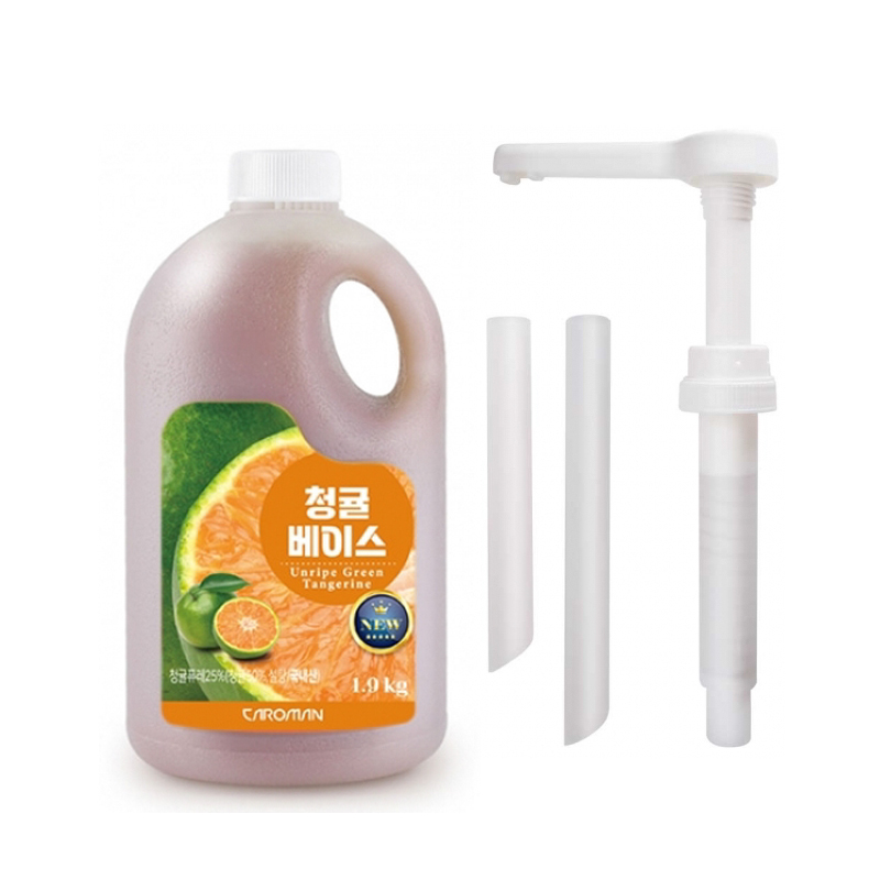 까로망 청귤 베이스 1.9kg + 전용 소스펌프 증정 | 대용량 청귤 액상 베이스 홈카페 음료, 1개, 1.9kg 25,000원