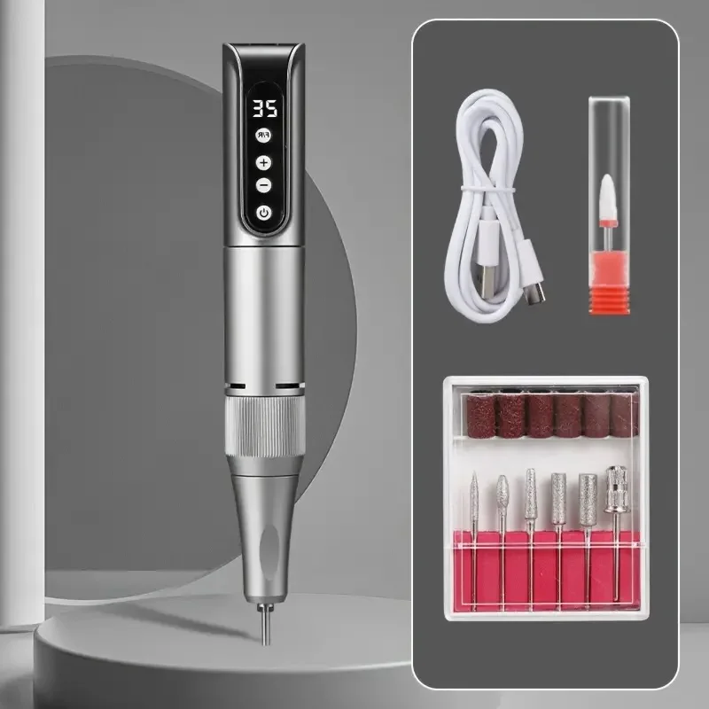 35000RPM 무선 네일 드릴 펜 USB 네일 파일 폴리싱 펜 충전식 네일 드릴 기계 휴대용 매니큐어 드릴 살롱 8,700원