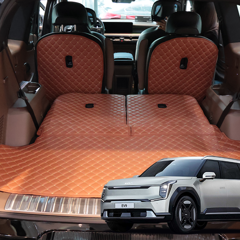 기아 EV9 호환 가죽 퀄팅 트렁크매트 트렁크 바닥, 브라운, EV9 6인승 [2열 스위블 시트] 39,900원