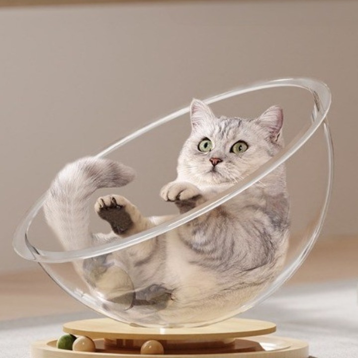 고양이 원목 쉼터 투명 해먹 원형 15,900원