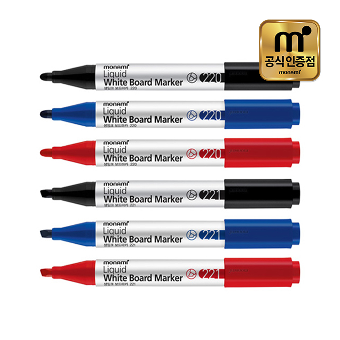 모나미 생잉크보드마카 12자루 1타 (둥근촉사각촉) 14,800원