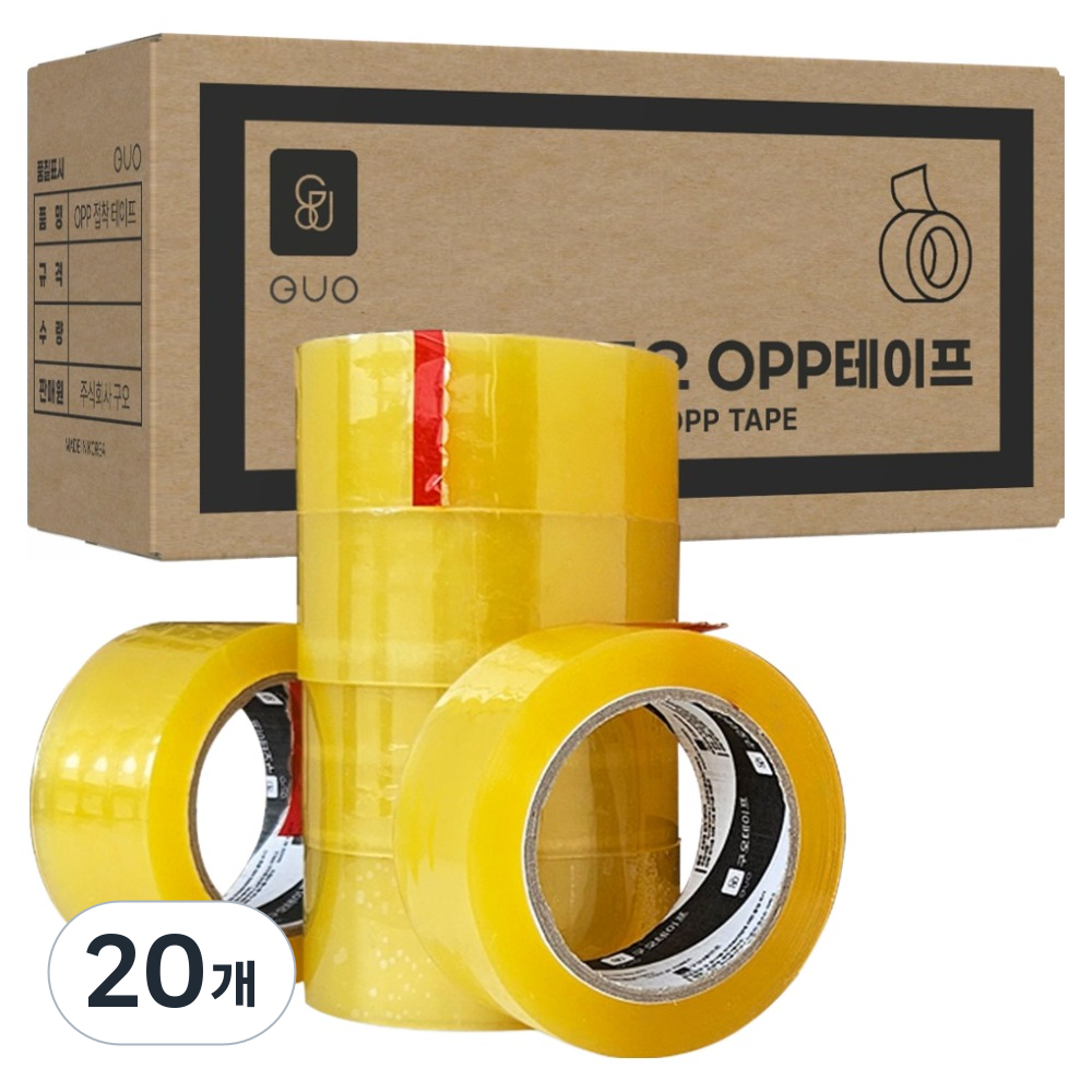 구오 택배 포장용 OPP 박스테이프 투명 80m 28,220원