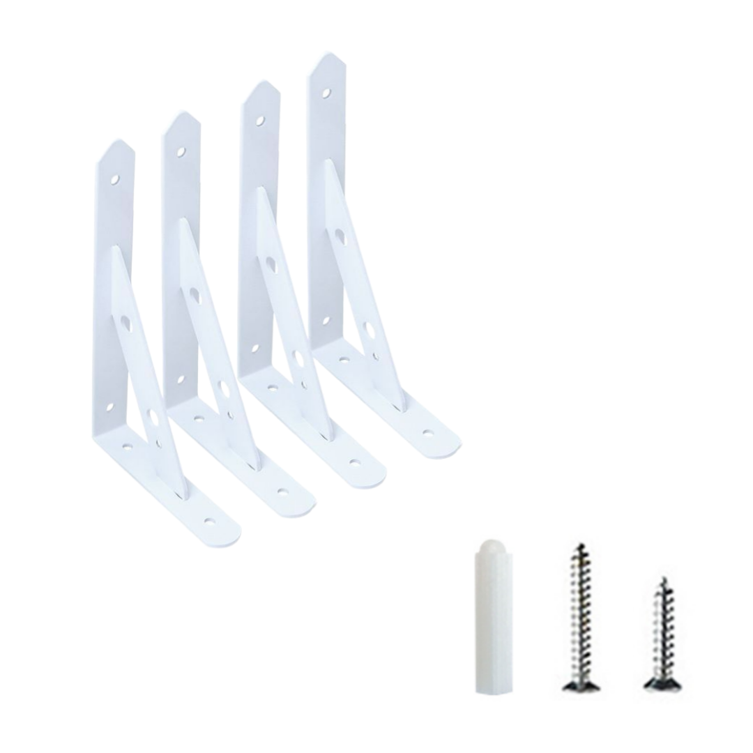 후스픽 튼튼한 선반받침대 경첩 브라켓 벽선반 지지대 받침대 기억자 꺽쇠 까치발, 4개 11,900원
