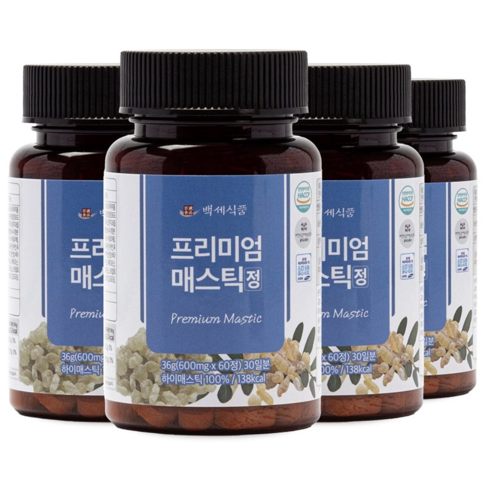 백세식품 매스틱정 프리미엄 매스틱검 HACCP, 36g, 4개 102,940원