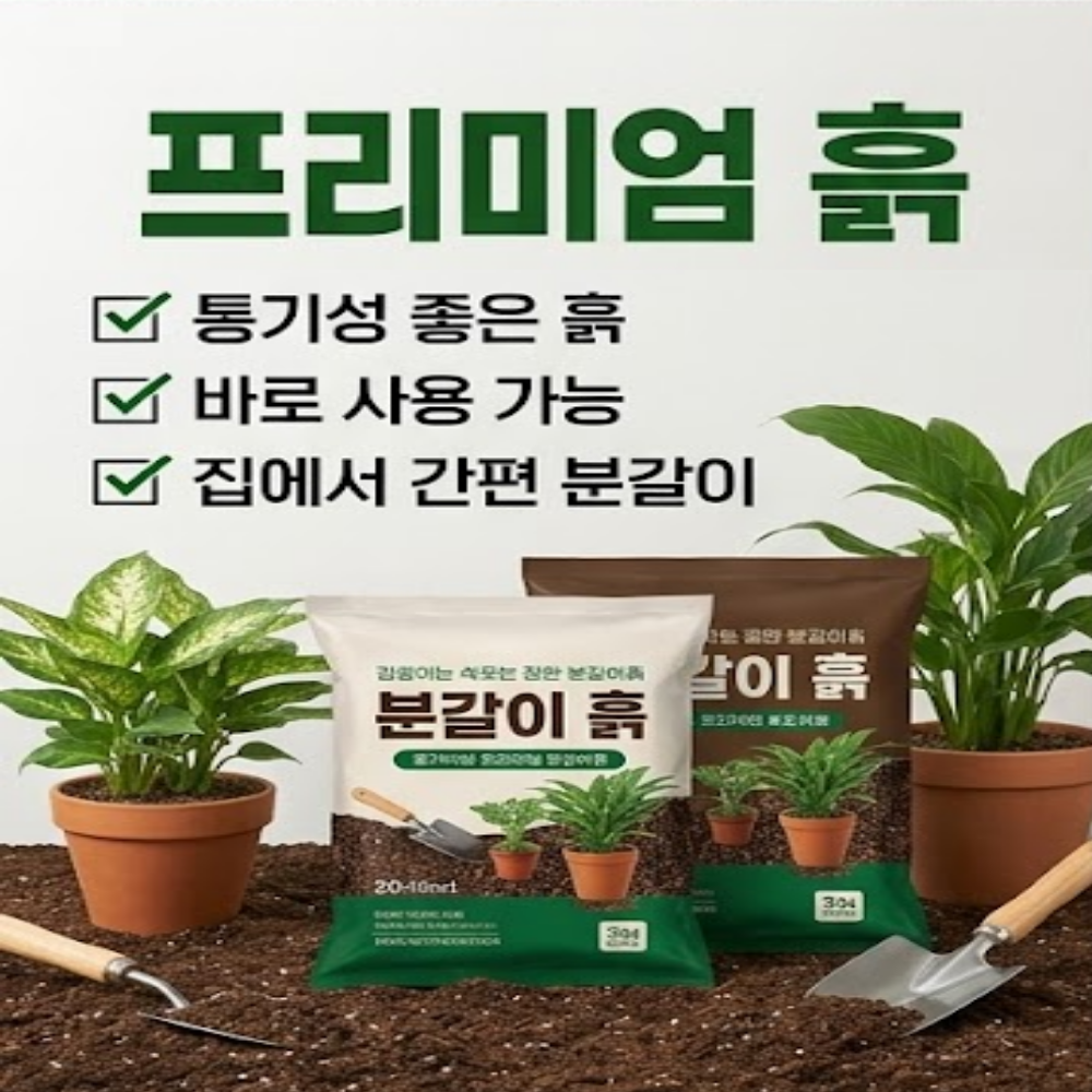 분갈이 흙 배양토 대용량 영양가득 배수력 좋은 흙 화분 텃밭 원예용, 3L, 1개 7,400원
