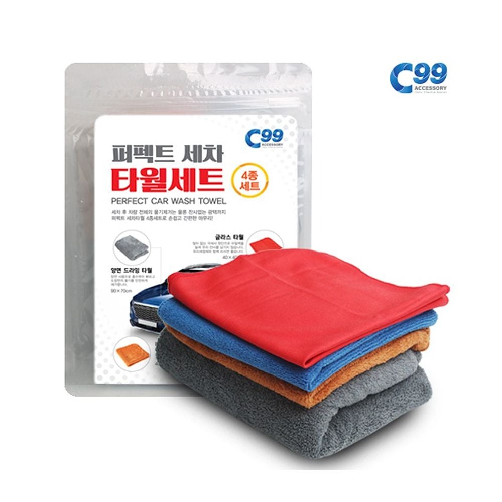 퍼펙트 극세사 c99 파보니 4종 타월세트 세차 85538PC 1(ea) 13,810원