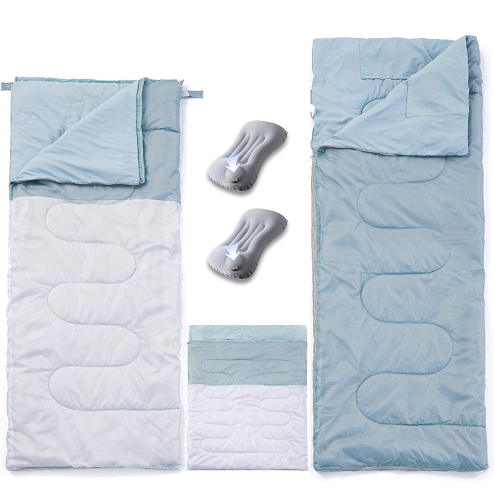 엠티링크 1+1 캠핑 침낭 1인용 2인용 변환가능 사계절용 슬리핑백 이불 싱글 더블 다용도, 1개, 블루 56,900원