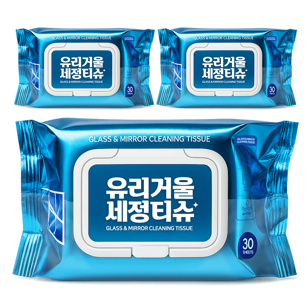 매직브라이트 유리 거울 세정 티슈 캡형, 3개 10,900원