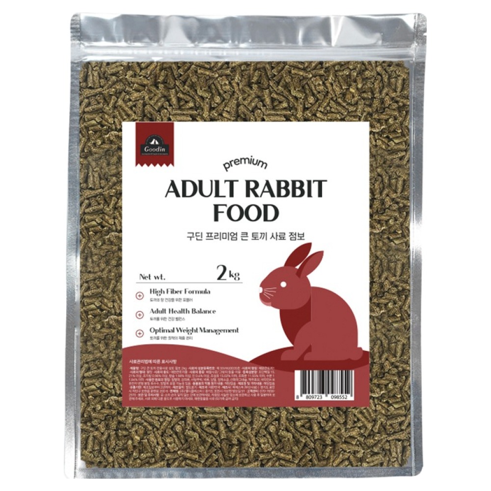 구딘 큰 토끼사료 성토 점보, 1개, 2kg 9,500원