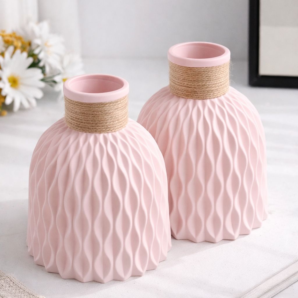 레디박스 거실 식탁 장식용 물결무늬 인테리어 꽃병 화병 2개 6,900원