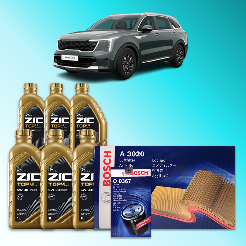 더 뉴 쏘렌토 (MQ4) 2.5 가솔린 엔진오일세트 SK 지크 탑 LS 5W30 (ZIC TOP LS) 109,100원