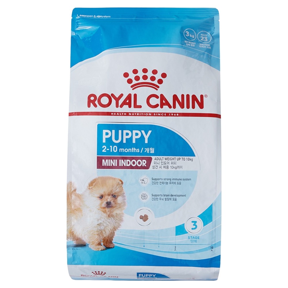 로얄캐닌 퍼피 미니 인도어 사료, 닭+오리, 3kg, 1개 40,050원