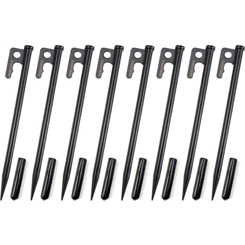 브리즈문 테이퍼링 고강도 텐트 타프 단조팩 블랙 S45C 8p + 보관용 캡 세트 11,800원