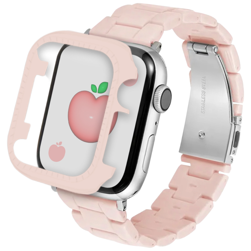 아이메이드잇 애플워치 호환 블럭 스트랩 케이스 세트, 핑크 13,900원