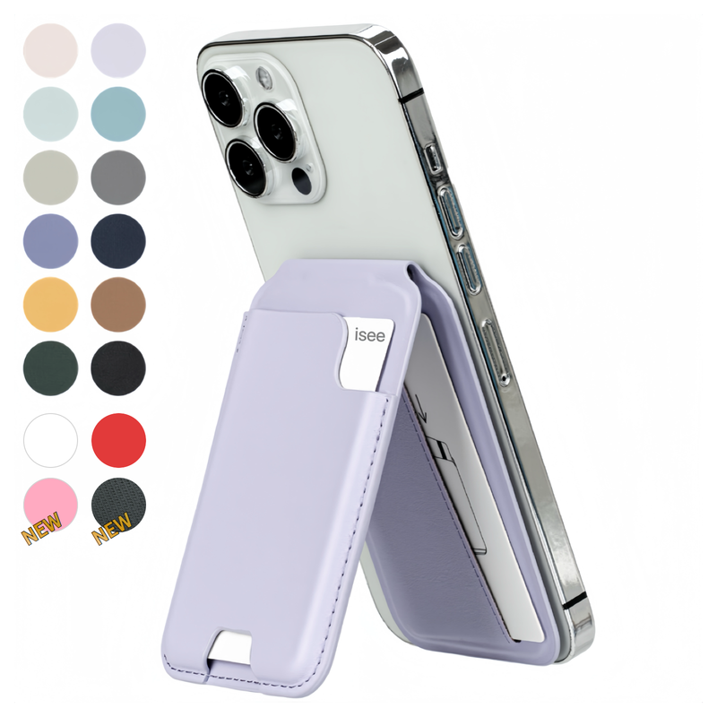 아이시(isee) 맥세이프 강력자석 각도조절 스탠드 카드지갑 (카드4장 수납), 크림라벤더, 1개 19,900원