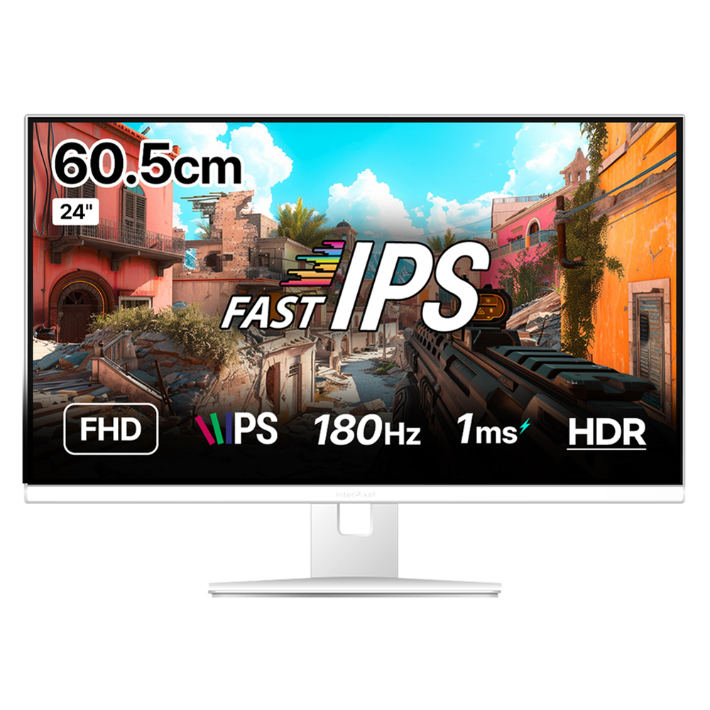 인터픽셀 FHD FAST IPS 180Hz 게이밍 모니터 화이트, 60.5cm, IP2446(무결점) 149,000원
