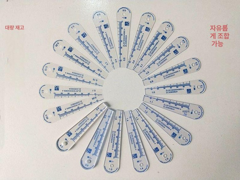 플라스틱 틈새게이지 측정자 두께 투명 용접갭자 간격 도구 8,600원