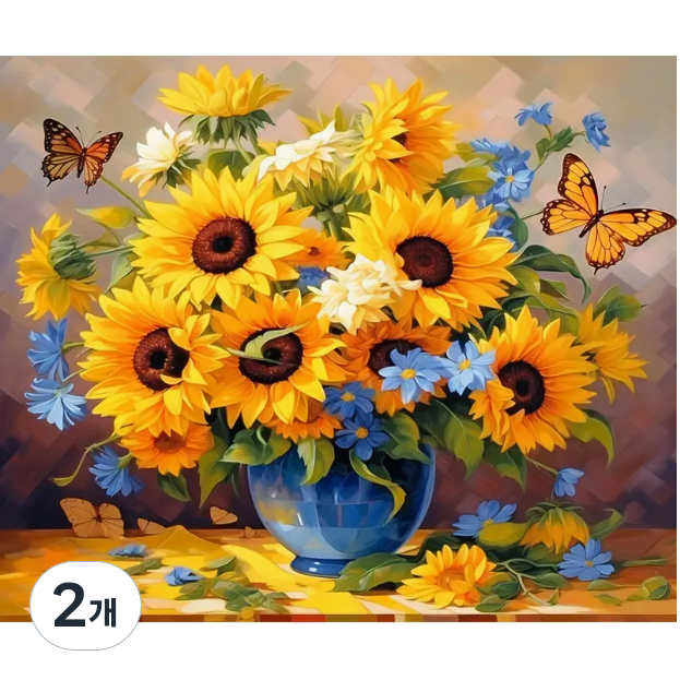 DIY 보석십자수 3D 새로운 취미생활 보석 십자수 보석십자수 해바라기, 2개, 해바라기 45,830원
