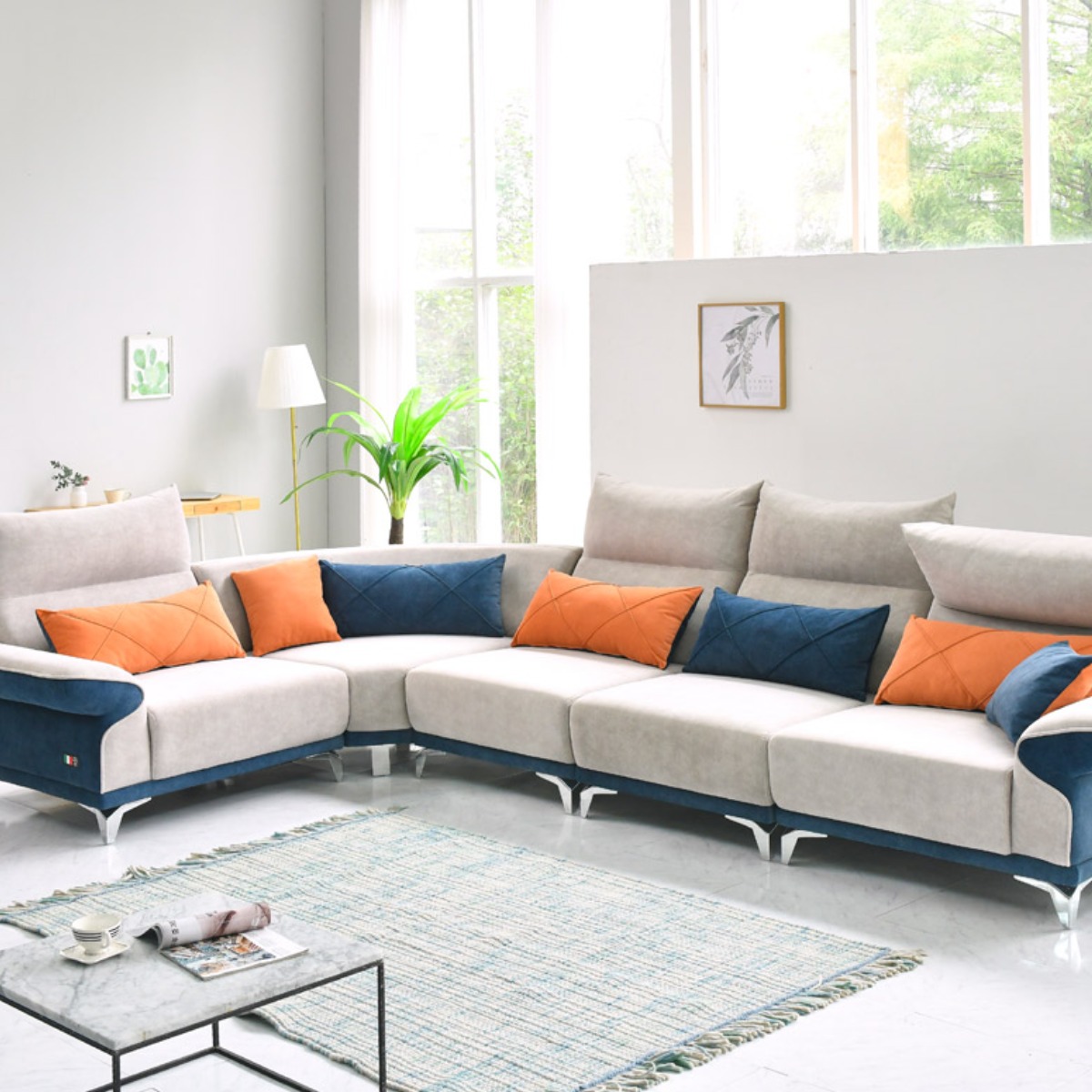 [소파쿠션증정] 베르디 6인용 8인용 모듈형 패브릭소파 신소재 조야원단 일자형 코너형 카우치 839,800원