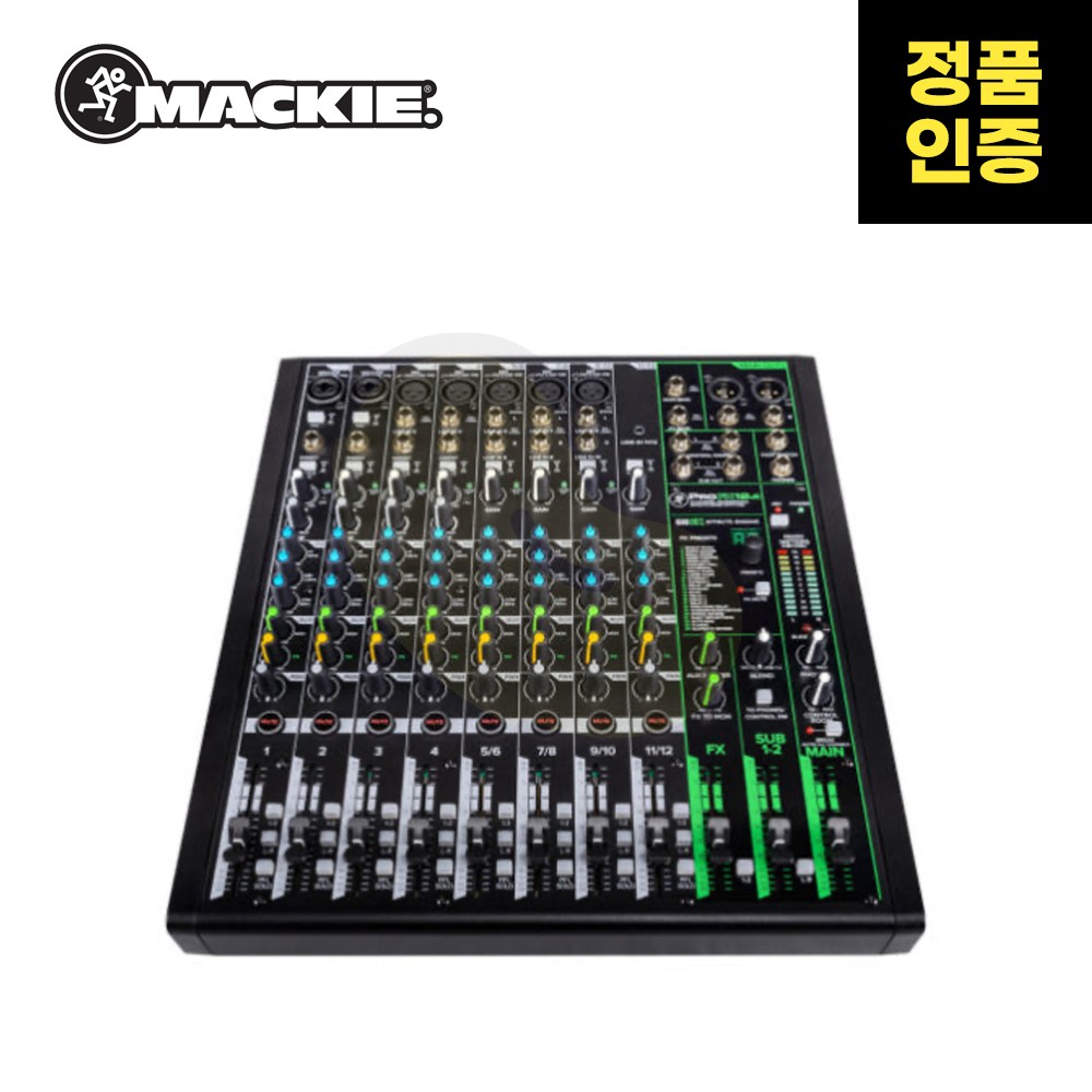 MACKIE(맥키) ProFX12v3 12채널 이펙터/USB 컴팩트 아날로그 오디오 믹서 840,000원