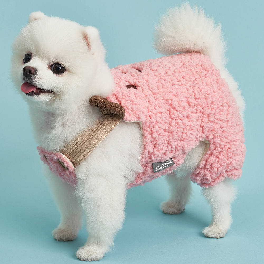 도그아이 강아지 털 곰돌이 멜빵 12,900원