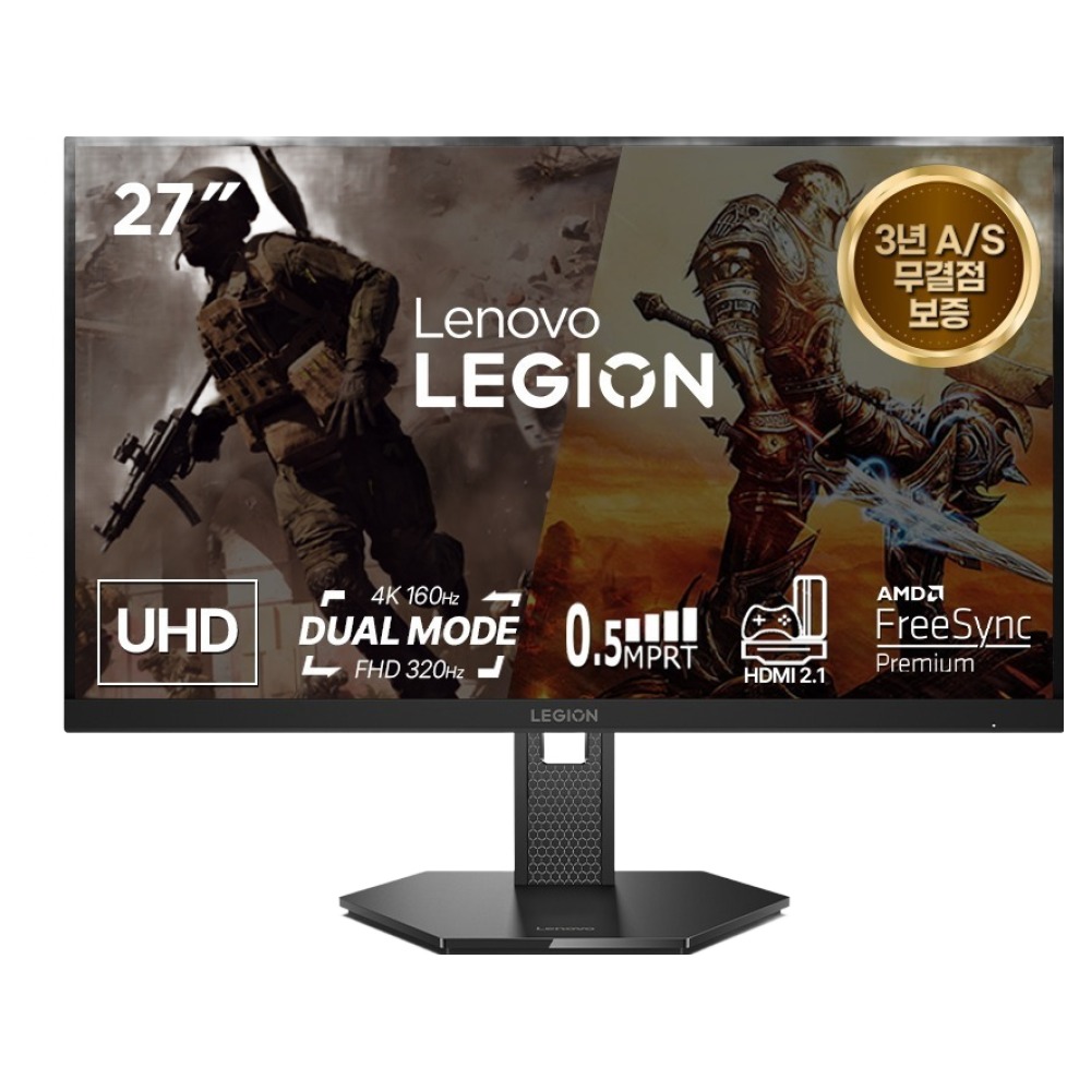레노버 4K UHD FHD 듀얼모드 Fast IPS 게이밍 모니터 404,910원