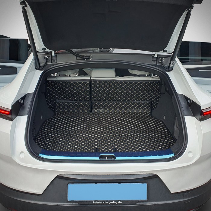 카프트 폴스타4 호환 트렁크매트 퀄팅 가죽 차박 용품, 블랙-베이지 69,000원