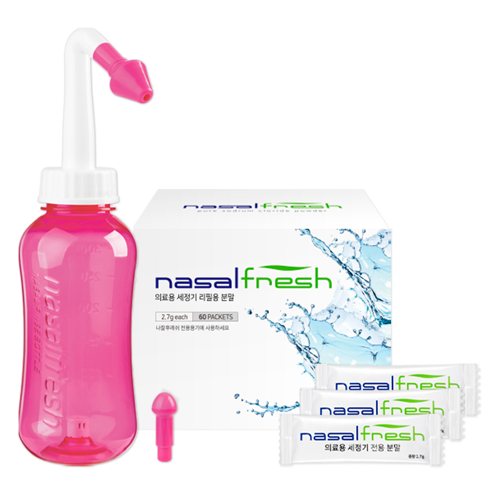 나잘후레쉬 코세척기 핑크 세트(분말100포+용기300ml) +사은품 거치대 증정 18,340원